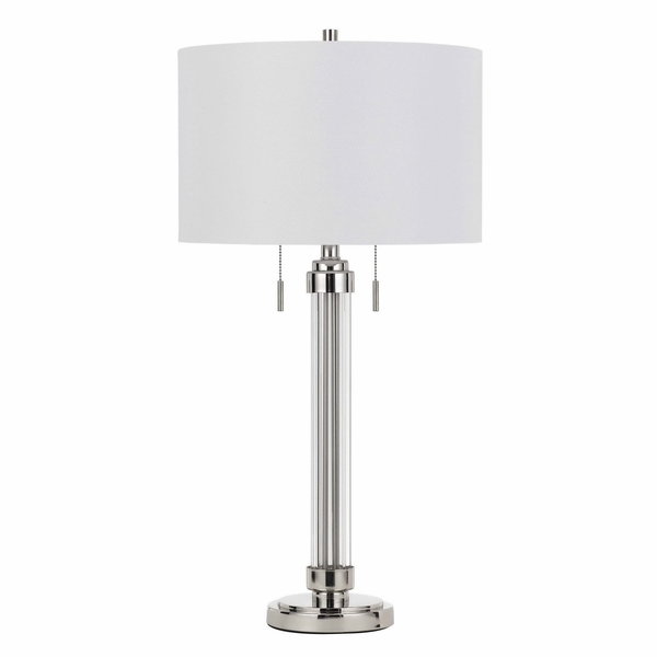 Cal Lighting 60W X 2 Montilla Metal/Acrylic Table Lamp With Fabric Shade BO-2829TB